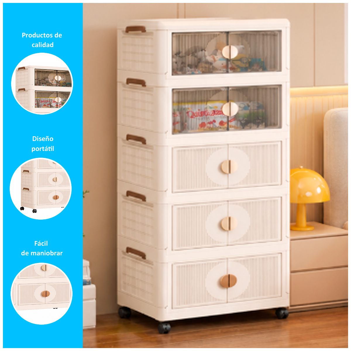 ORGANIZADOR MULTIUSOS DE 5 PISOS DE 165CM - 2