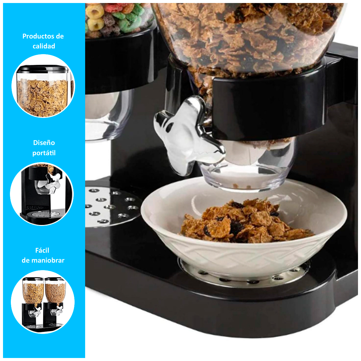 DISPENSADOR DE CEREALES DOBLE RECIPIENTE - 2