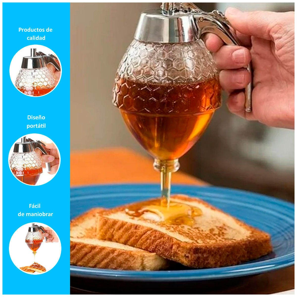DISPENSADOR DE MIEL CON SOPORTE - 2