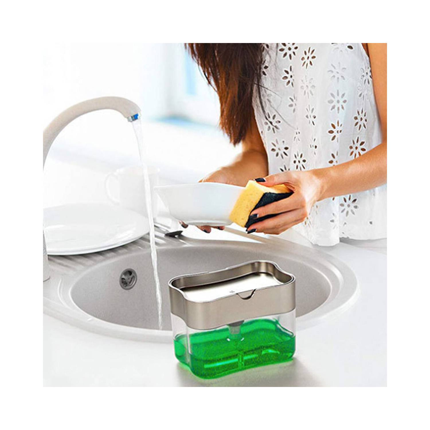 DISPENSADOR DE LAVAVAJILLAS JABÓN LÍQUIDO PARA COCINA - 3