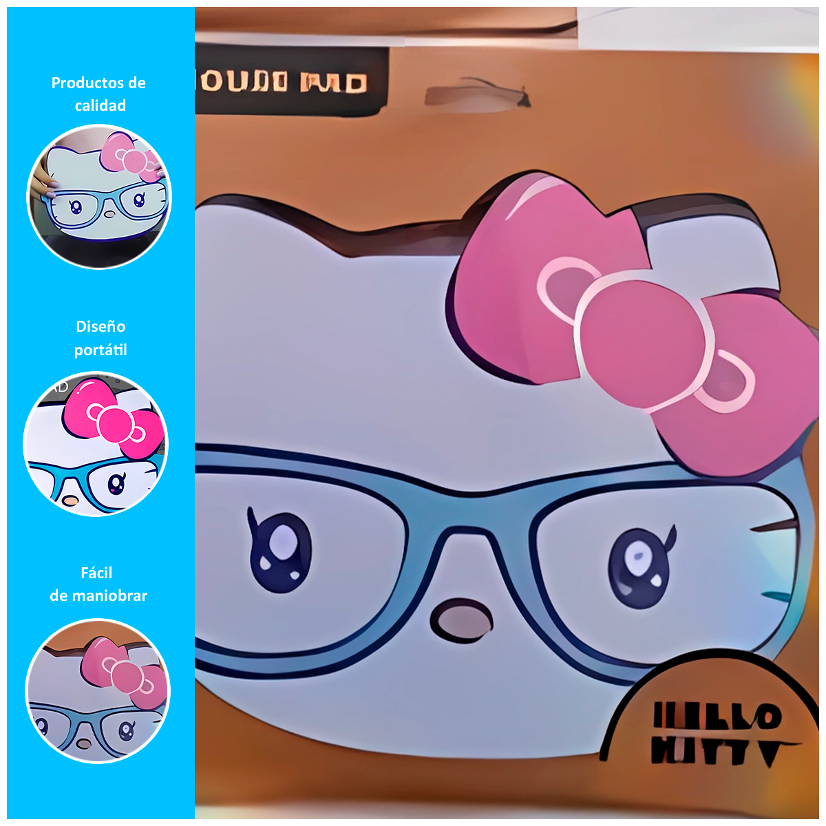 MOUSE PAD HELLO KITY CON LENTES - 2