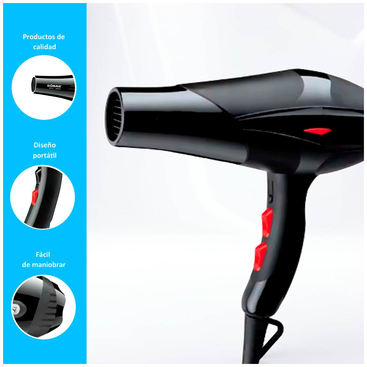 SECADORA DE CABELLO SONAR SN-245 11 EN 1 - 2