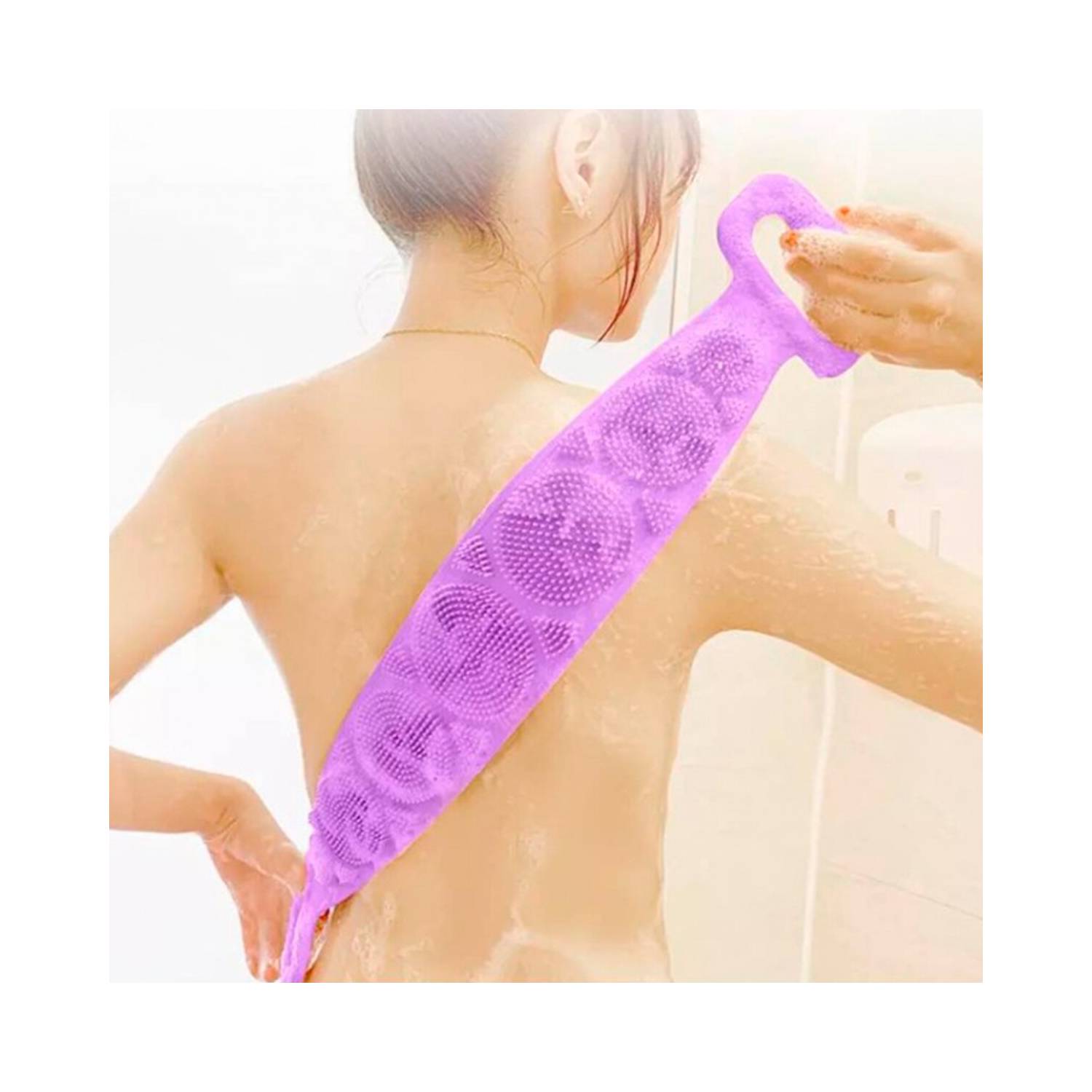 CEPILLO BANDA DE SILICONA PARA DUCHA BAÑO - 3