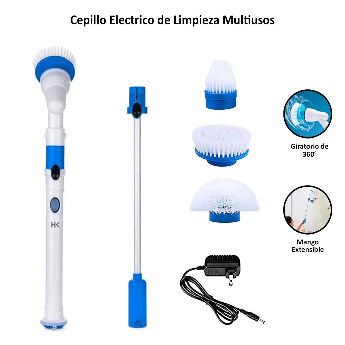 CEPILLO DE LIMPIEZA ELÉCTRICO MULTIUSOS - 1