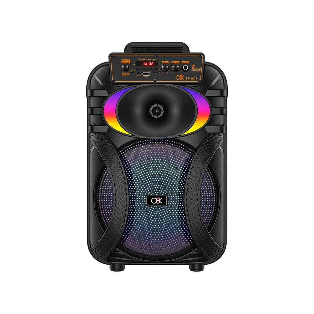 PARLANTE PORTÁTIL DE 10 PULGADAS BLUETOOTH RECARGABLE CON KARAOKE - 1
