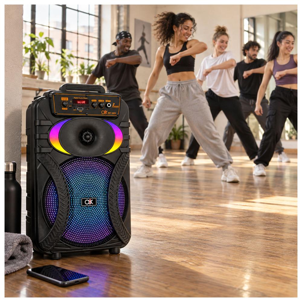 PARLANTE PORTÁTIL DE 10 PULGADAS BLUETOOTH RECARGABLE CON KARAOKE - 3