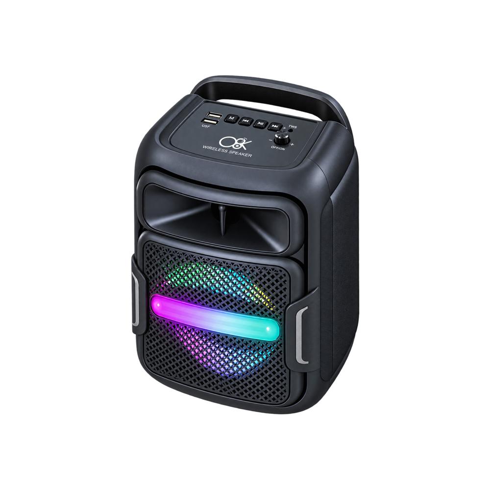 PARLANTE PORTÁTIL BLUETOOTH 4 PULG CON LUCES LED Y FUNCIÓN TWS - 1