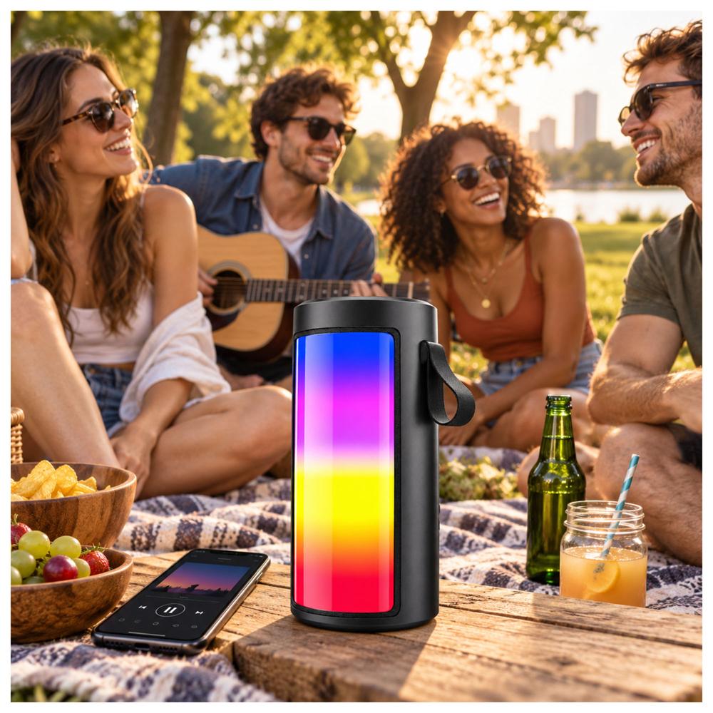 PARLANTE PORTÁTIL INALÁMBRICO 5W CON LUCES LED, RADIO FM Y TWS - 3
