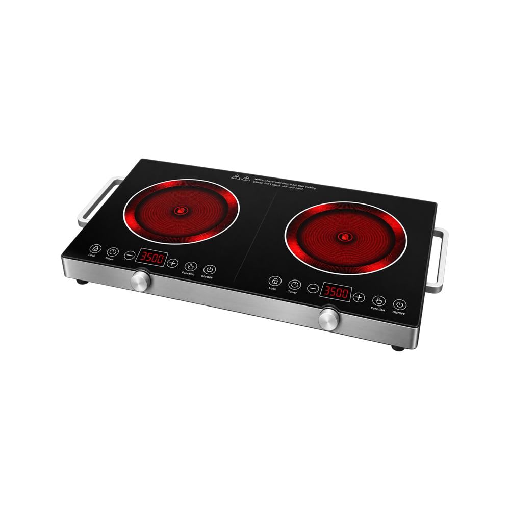 COCINA ELÉCTRICA INFRARROJA DOBLE HORNILLA 7000W CON CONTROL DIGITAL - 1