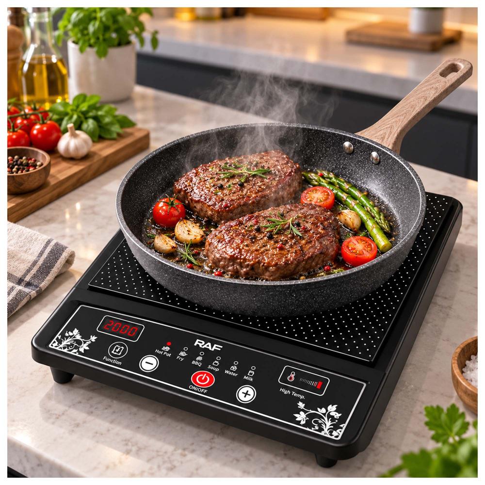COCINA DE INDUCCIÓN PORTÁTIL 2000W CON SUPERFICIE CERÁMICA - 3