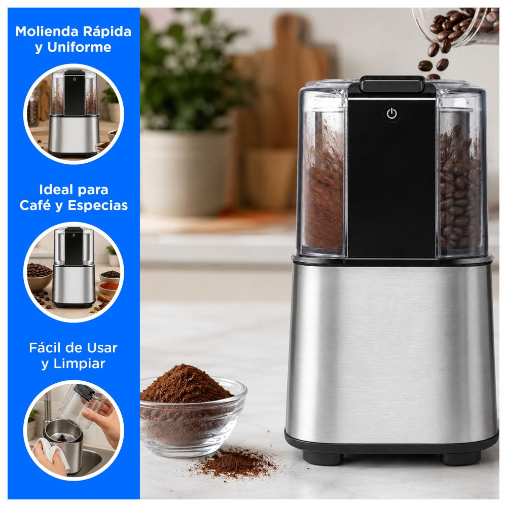 MOLINILLO ELÉCTRICO MULTIFUNCIÓN PARA CAFÉ Y ESPECIAS - 2