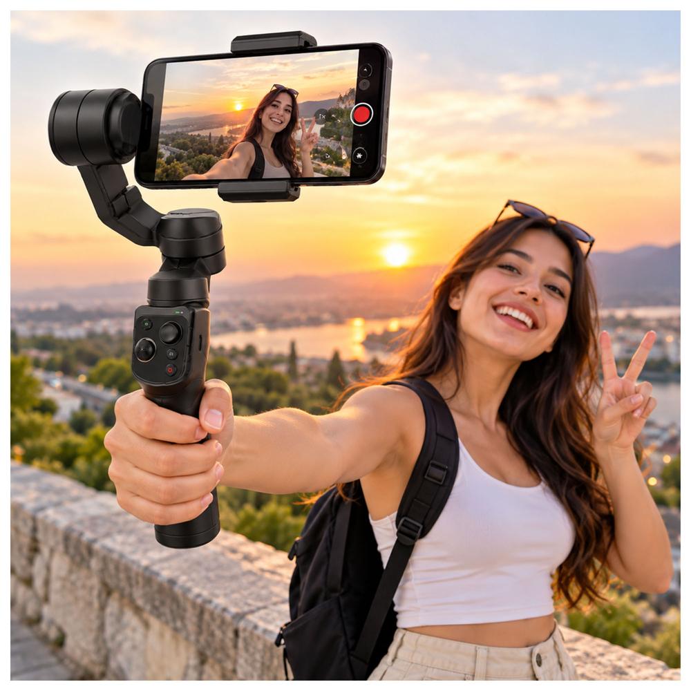 ESTABILIZADOR GIMBAL DE 3 EJES PARA CELULARES Y CÁMARAS DE ACCIÓN CON SEGUIMIENTO INTELIGENTE - 3