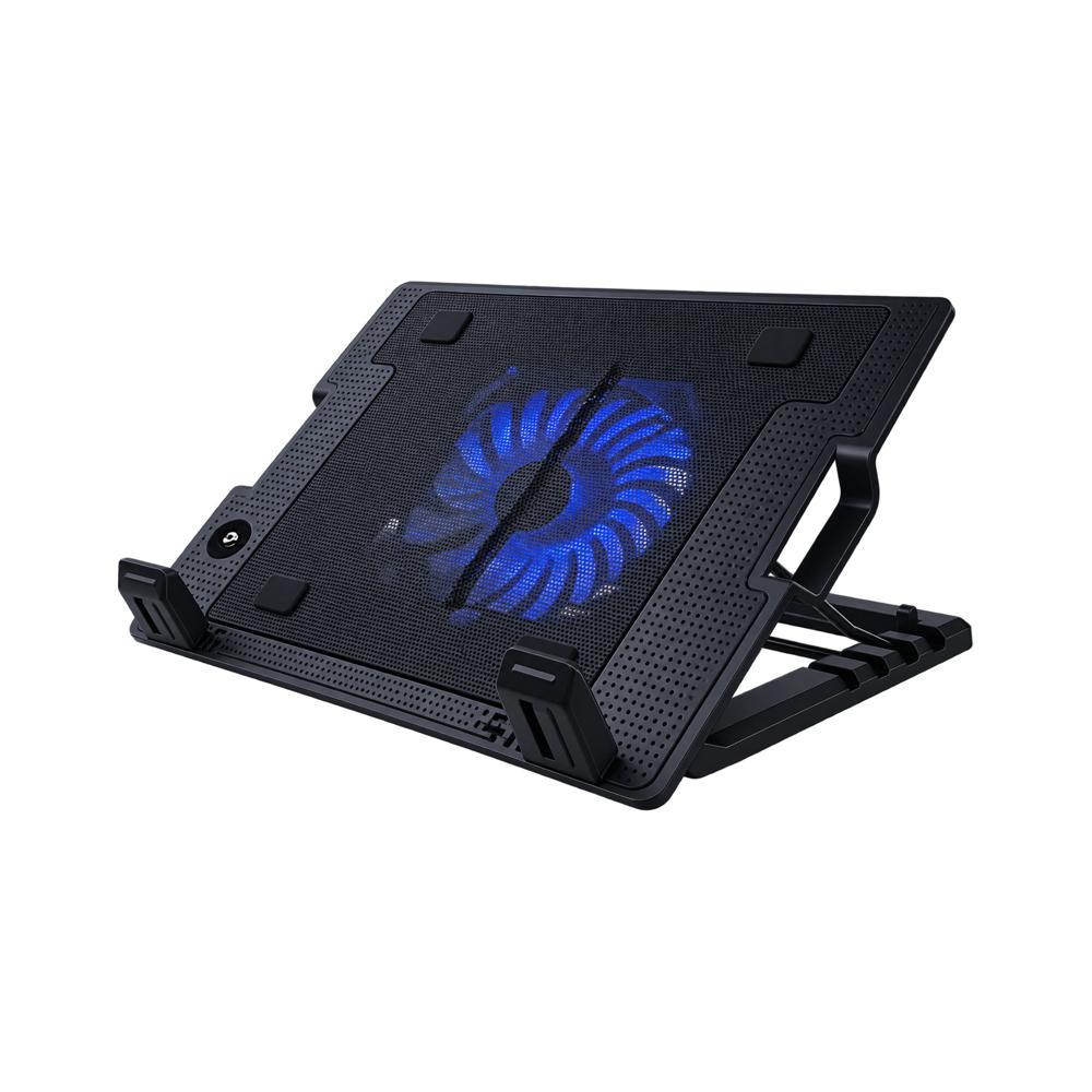 COOLER PARA LAPTOP HASTA 17 PULGADAS CON VENTILADOR LED Y SOPORTE AJUSTABLE - 1