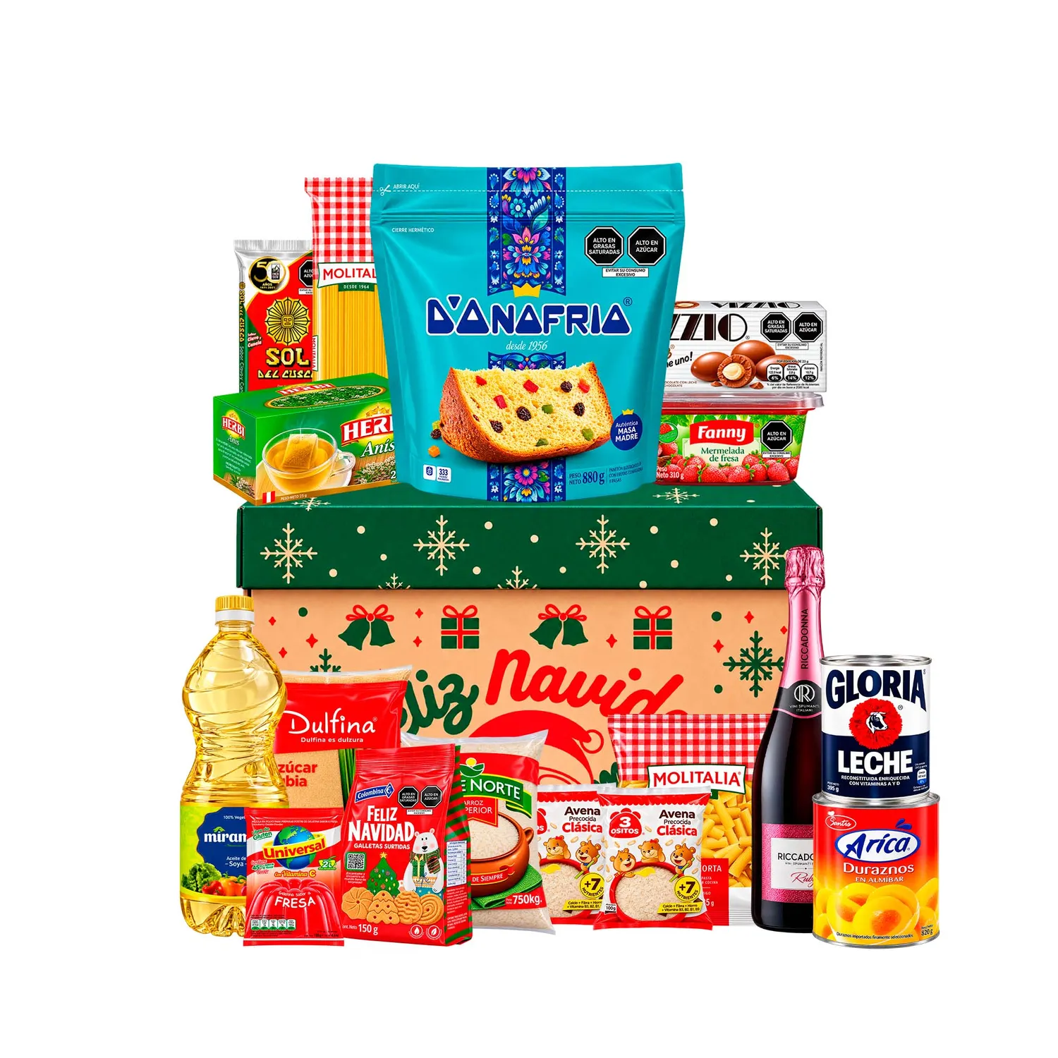 CANASTA NAVIDEÑA PREMIUM 2 DE 17 PRODUCTOS - 1