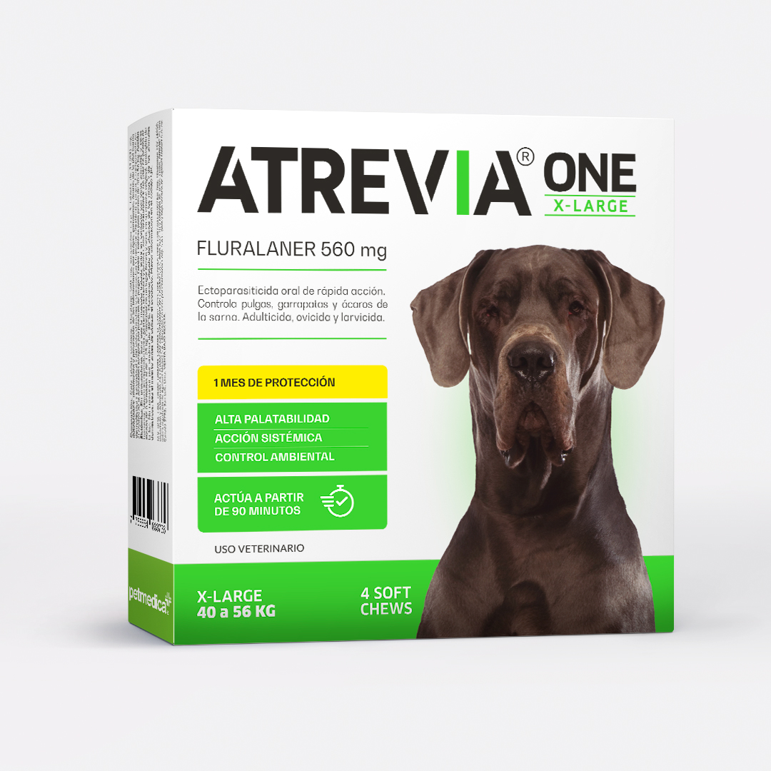ANTIPULGAS PARA PERROS ATREVIA ONE X-LARGE (40-56KG) X 4 TAB - 1