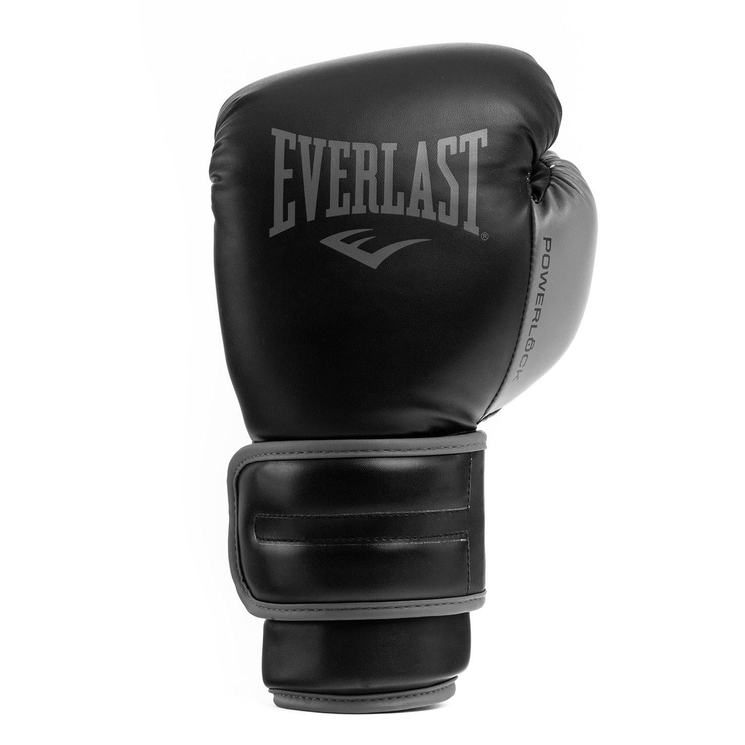 GUANTES BOXEO ECOCUERO EVERLAST P00002284 POWERLOCK 2 TR HOOK Y LOOP NEGRO - 1