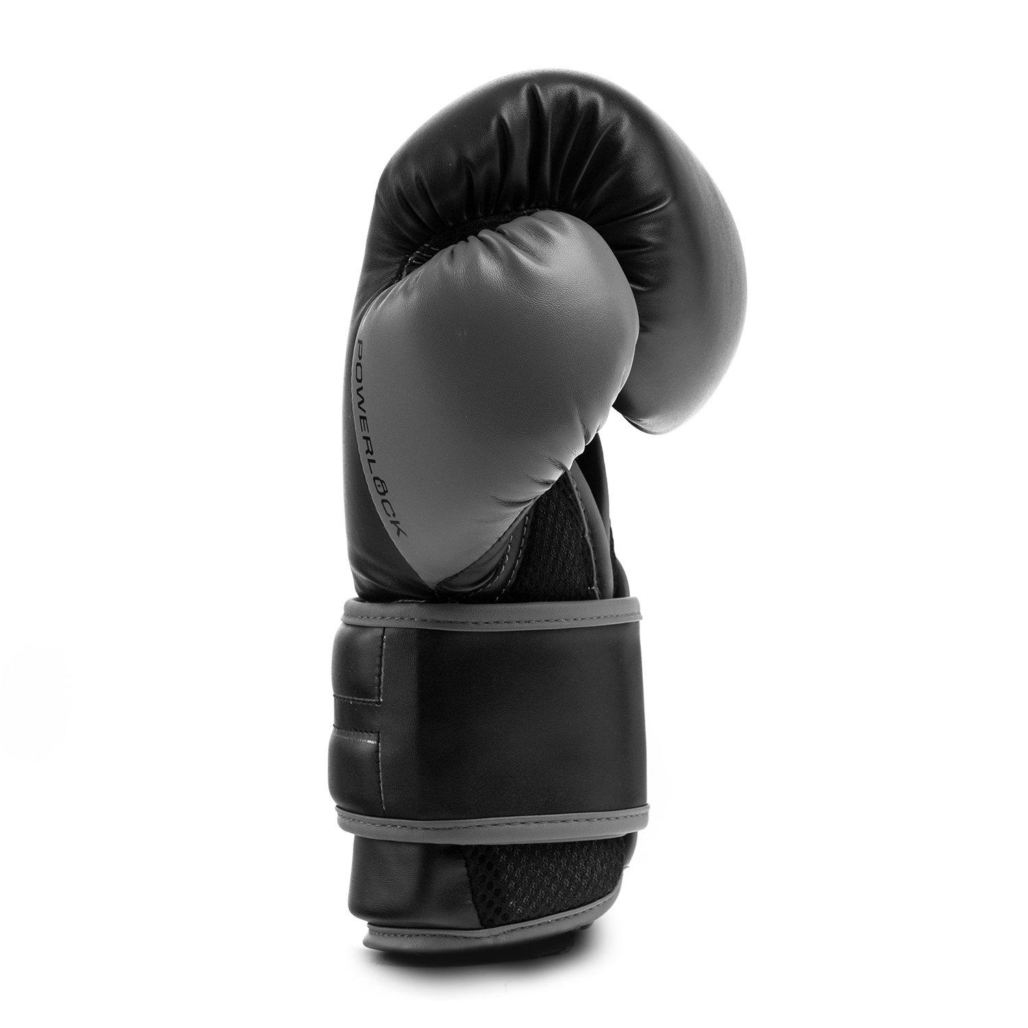 GUANTES BOXEO ECOCUERO EVERLAST P00002284 POWERLOCK 2 TR HOOK Y LOOP NEGRO - 2