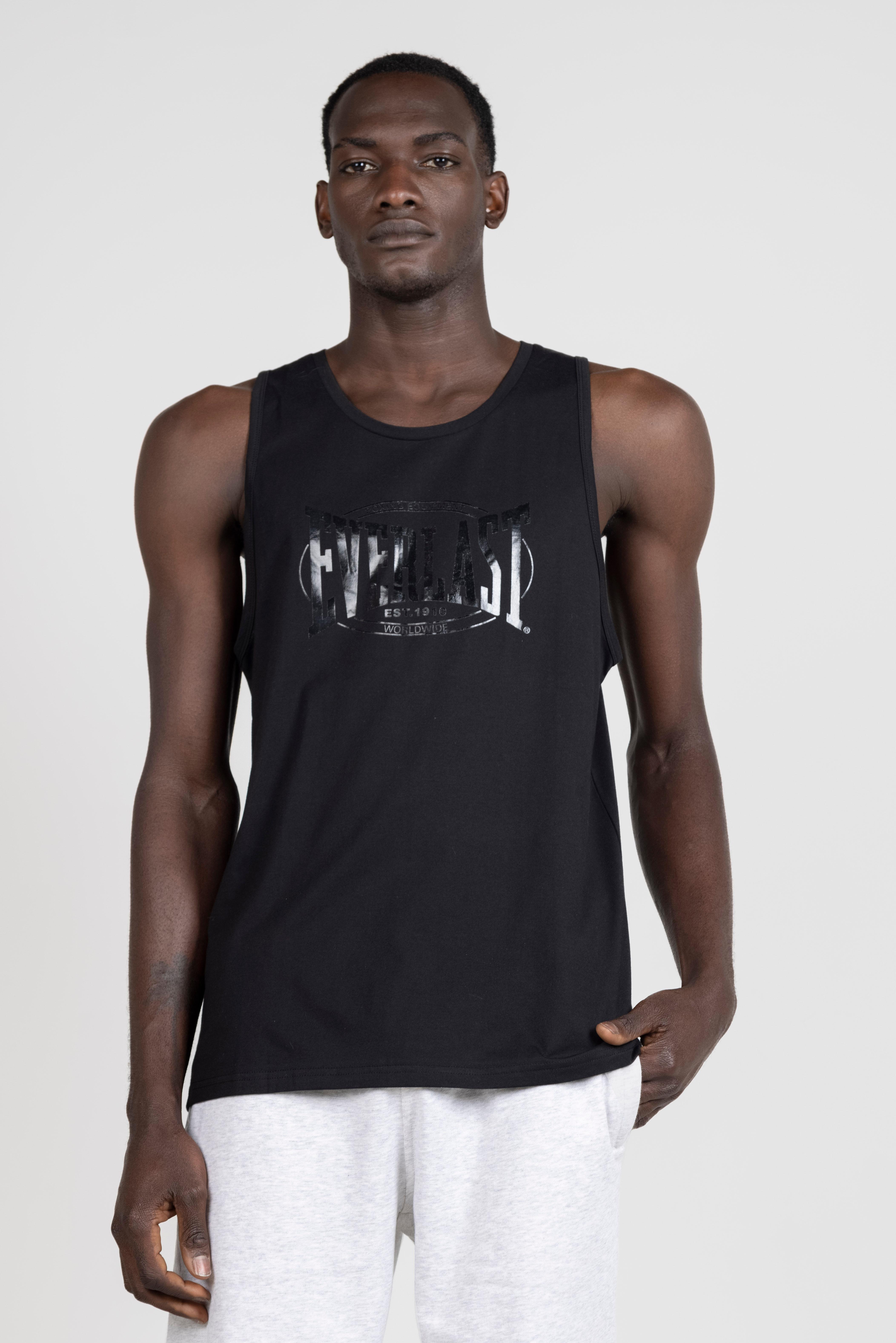 POLO ALGODÓN HOMBRE EVERLAST EHA2026 TANK KOT NEGRO - 1