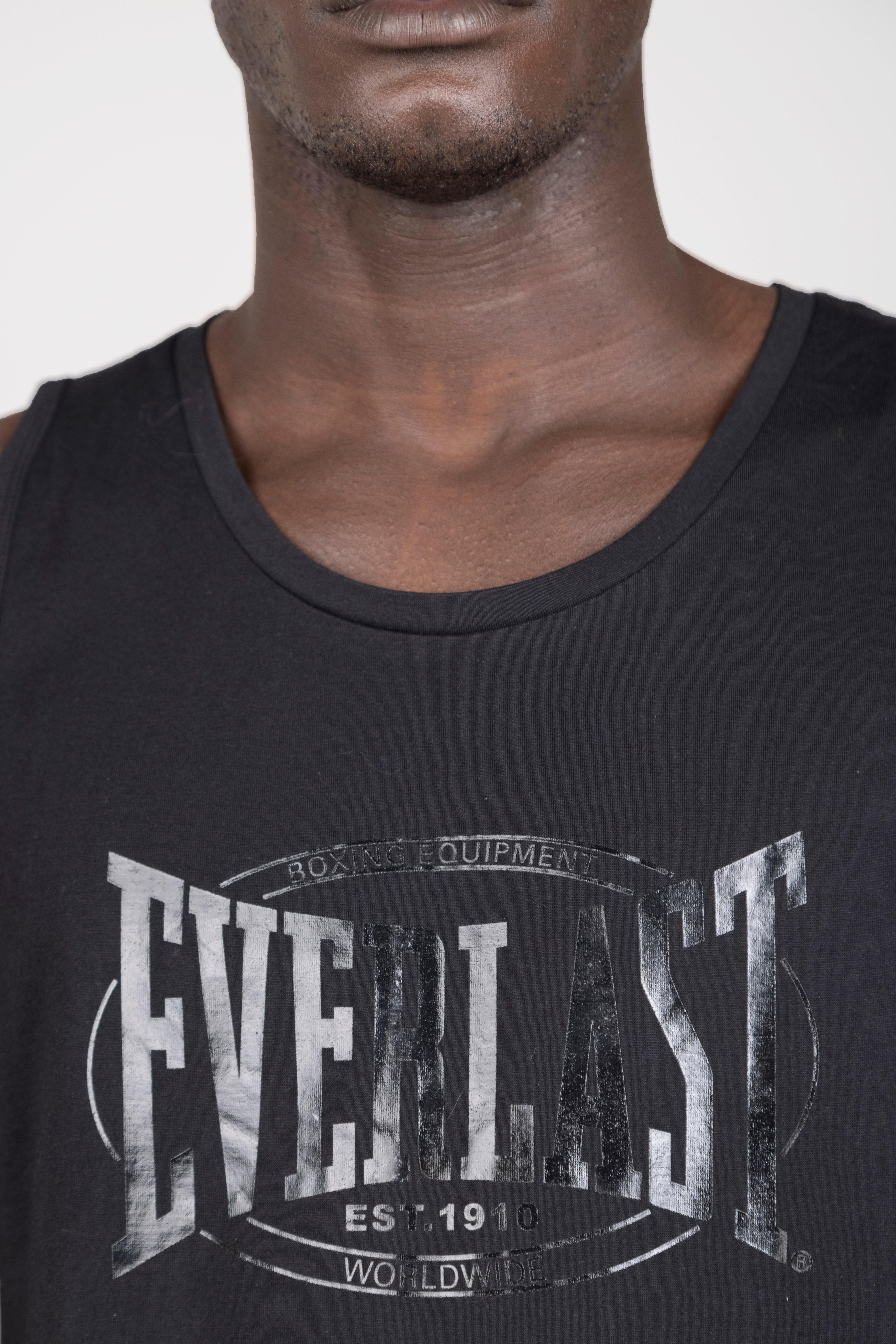 POLO ALGODÓN HOMBRE EVERLAST EHA2026 TANK KOT NEGRO - 3