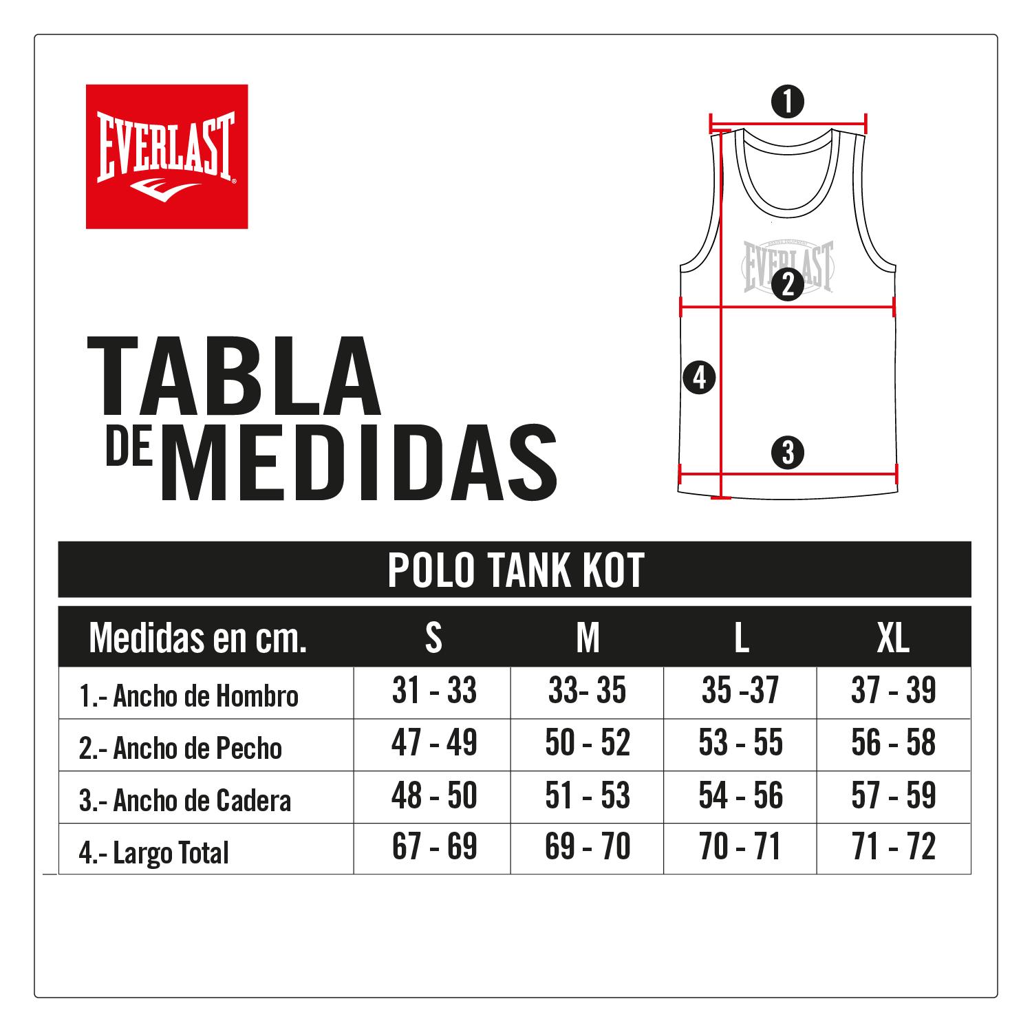 POLO ALGODÓN HOMBRE EVERLAST EHA2026 TANK KOT NEGRO - 4