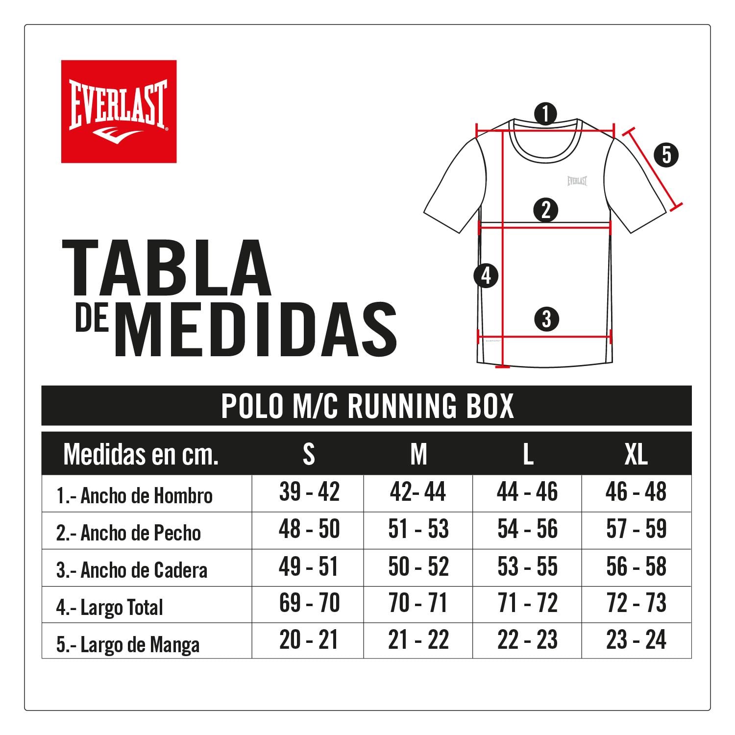 POLO HOMBRE EVERLAST EHW2271 M/C RUNNING BOX FLAME ORANGE - 5