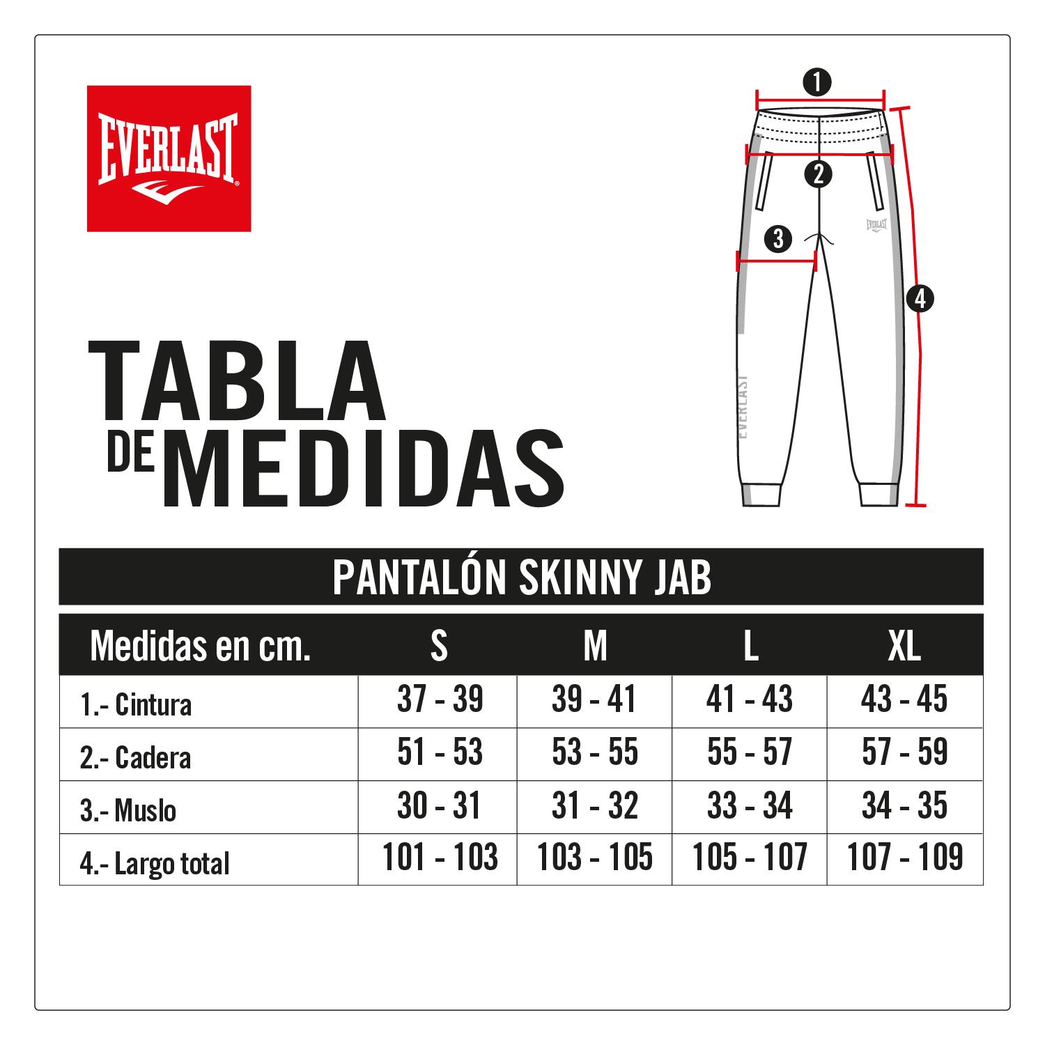 PANTALÓN TODA ACTIVIDAD HOMBRE EVERLAST EHW2291 SKINNY JAB NEGRO - 5