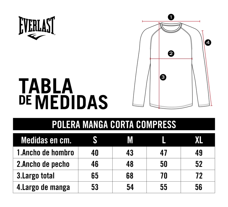 POLERA DE COMPRESIÓN MANGA LARGA NEGRO EVERLAST-NEGRO - 5