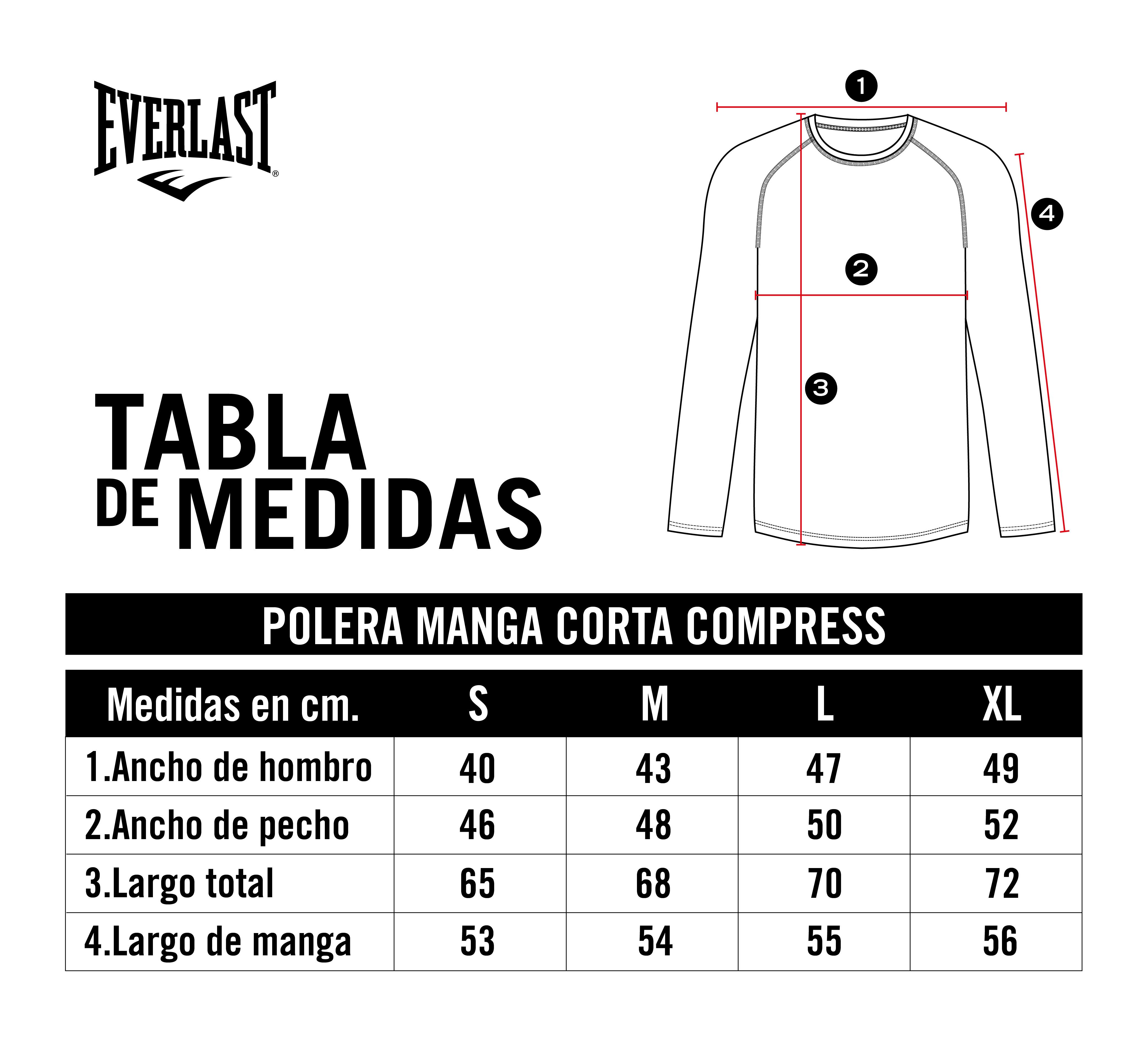 POLERA DE COMPRESIÓN MANGA LARGA NEGRO EVERLAST-NEGRO - 5