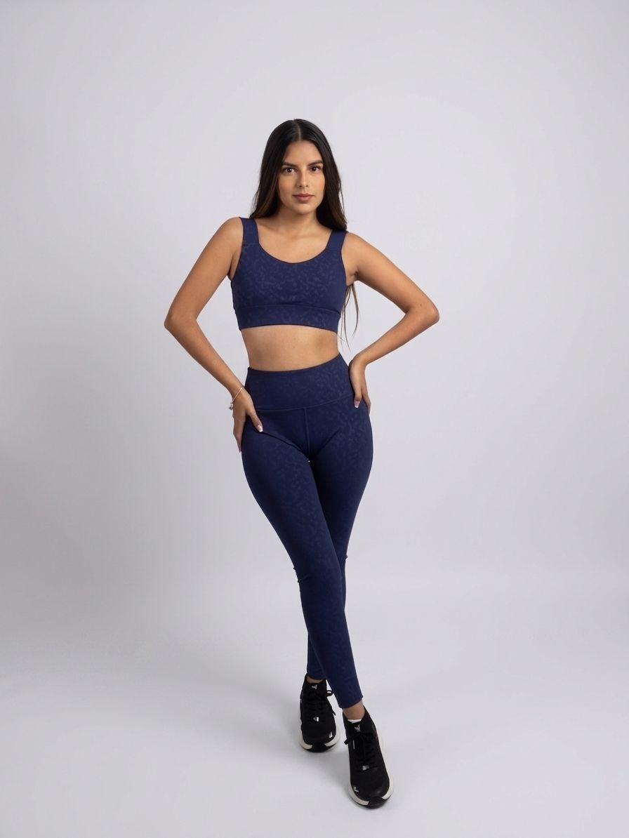 LEGGING MUJER EVERLAST ASTER NAVY - 1