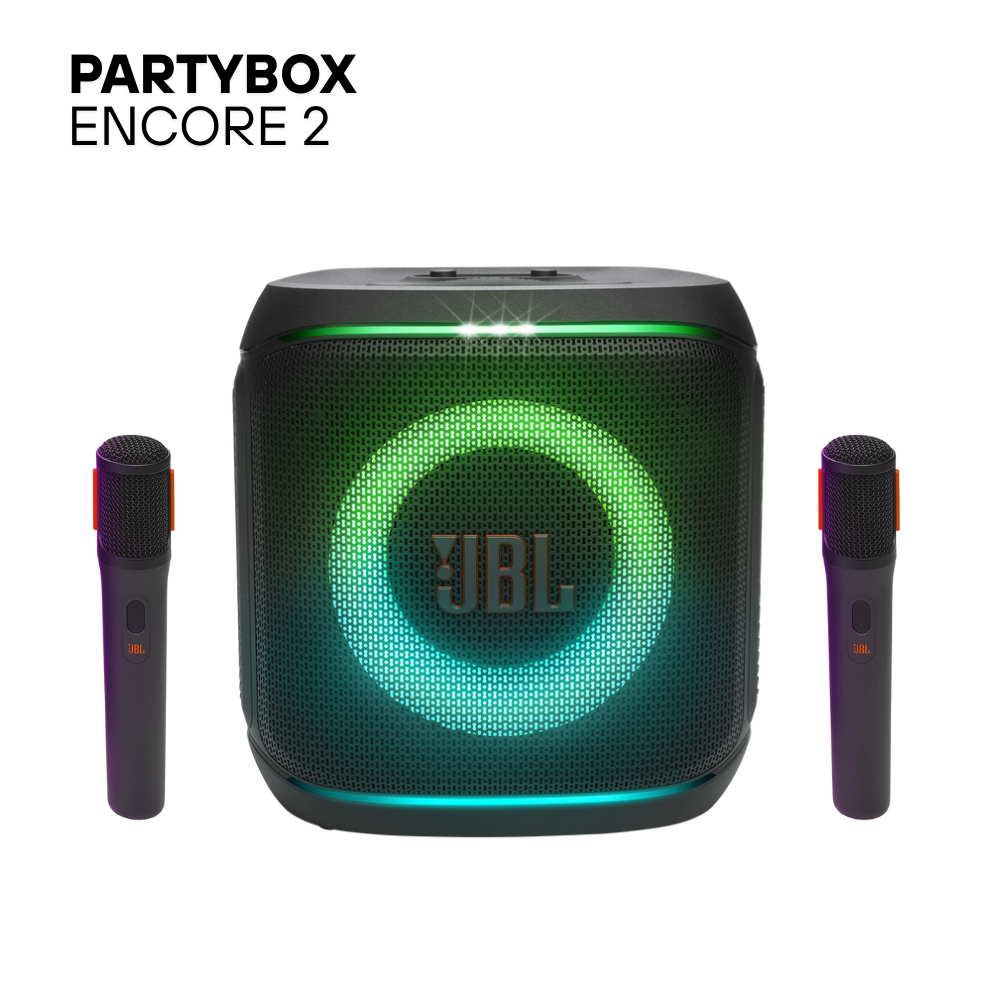 PARLANTE JBL ENCORE 2 DE 100W AURACAST CON 2 MICROFONOS INALÁMBRICOS - 1