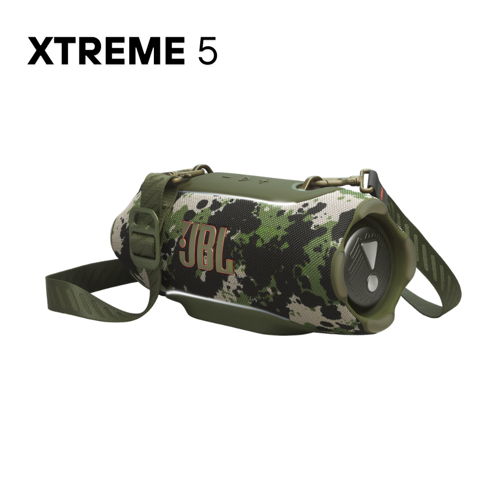 PARLANTE JBL XTREME 5 CAMUFLADO CON LUZ AMBIENTAL Y POWER BANK INCORPORADO - 1