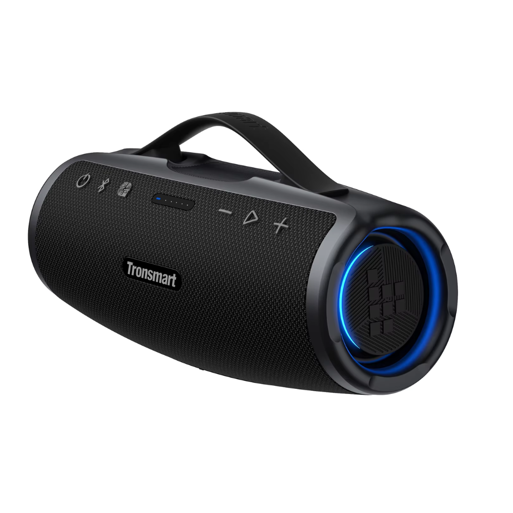 PARLANTE BLUETOOTH TRONSMART MIRTUNE S100 CON LUCES Y POWER BANK INCORPORADO COLOR NEGRO - 1