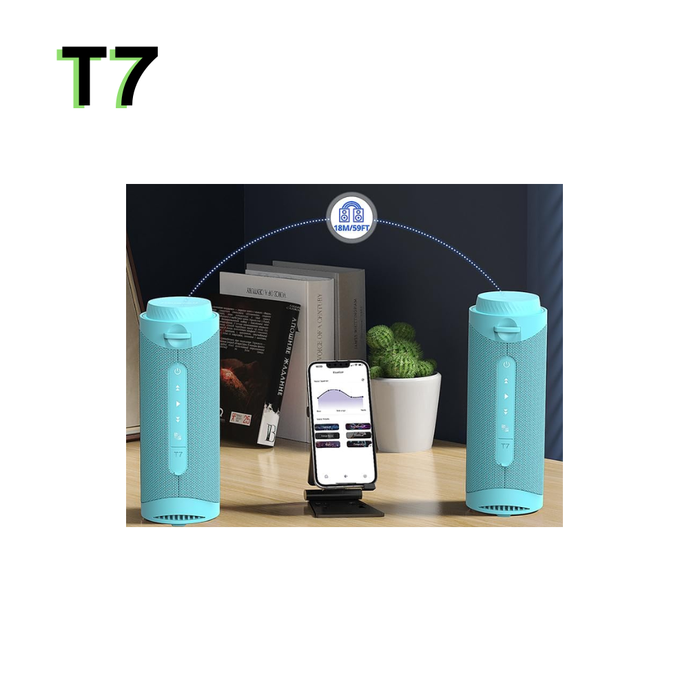 PARLANTE BLUETOOTH TRONSMART T7 DE 30W Y SONIDO 360º COLOR VERDE AGUA - 3