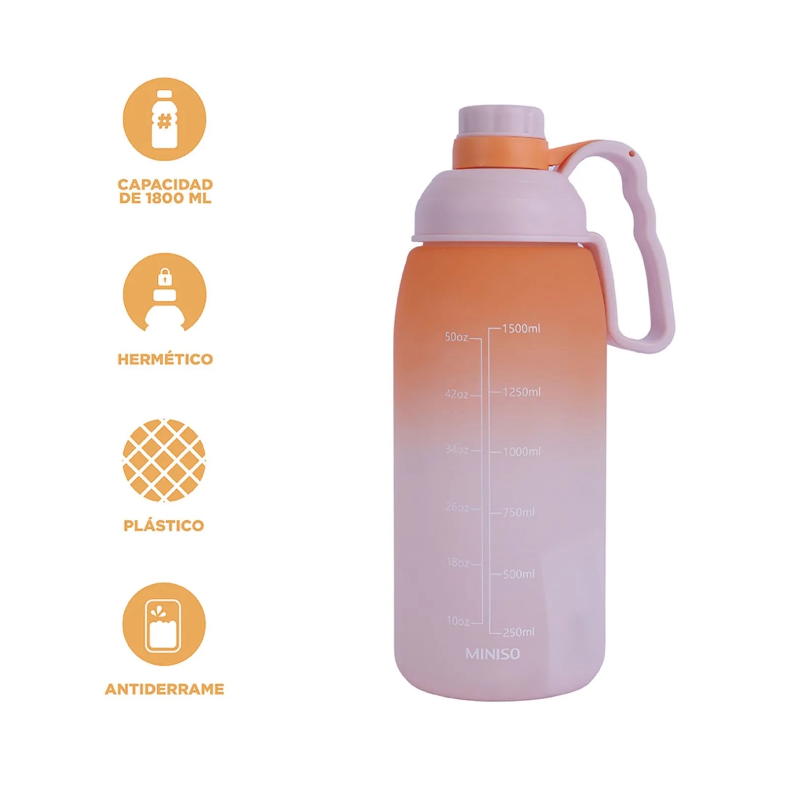 TOMATODO 1800ML DEPORTIVO CON ASA Y SORBETE - 6