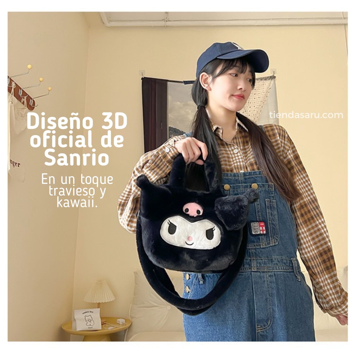 BOLSO DE FELPA SANRIO KUROMI - 2