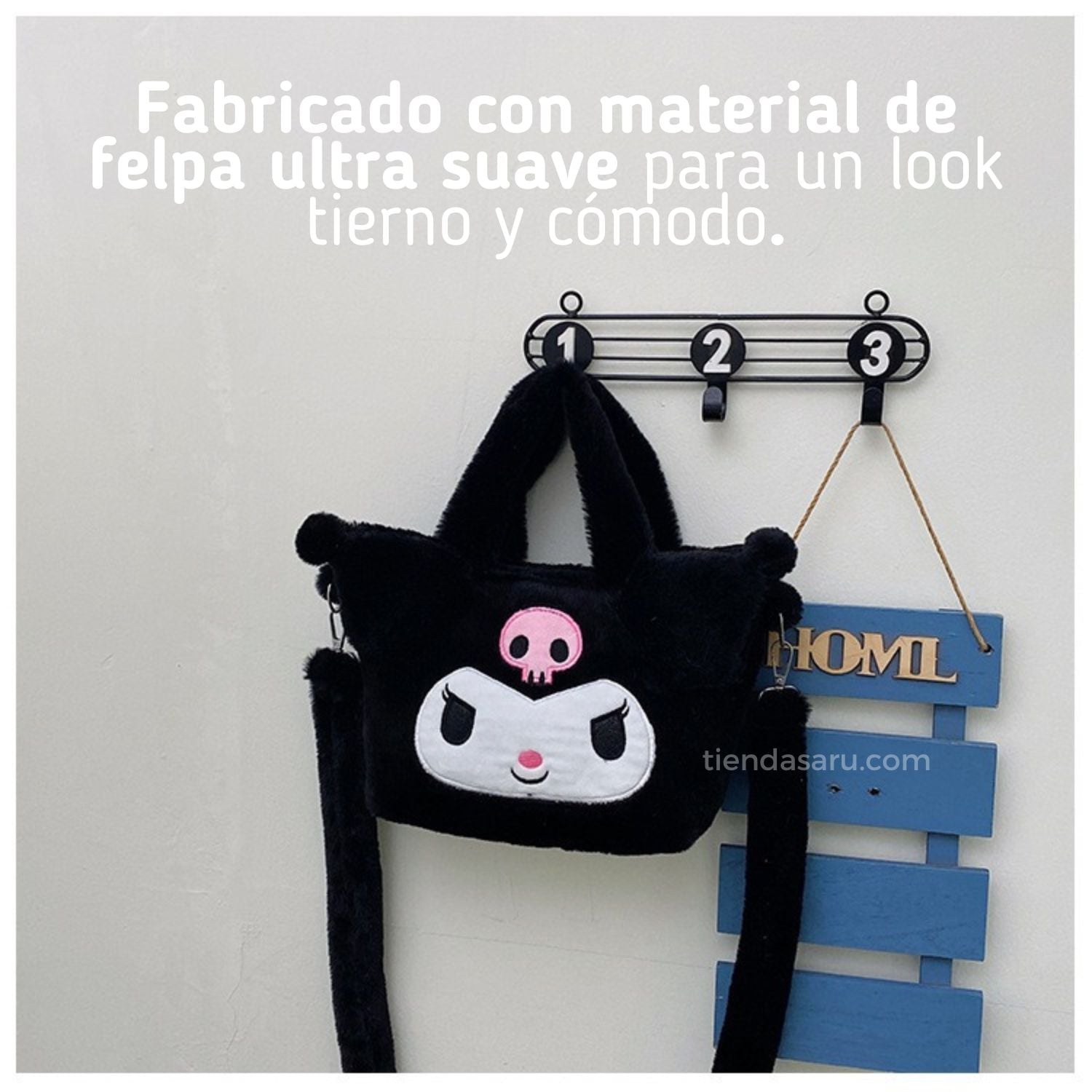 BOLSO DE FELPA SANRIO KUROMI - 4