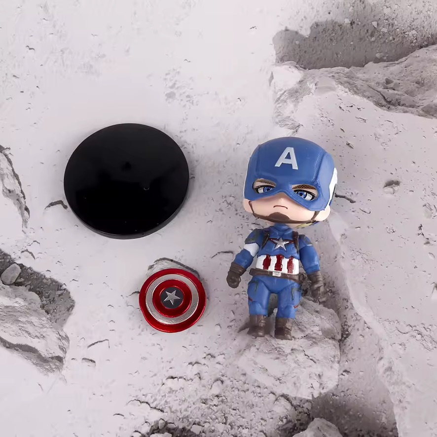 SET DE 6 FIGURAS COLECCIONABLES AVENGERS MARVEL CHIBI – PVC ALTA CALIDAD CON BASE – THANOS, IRON MAN, CAPITÁN AMÉRICA, SPIDER-MAN - 5