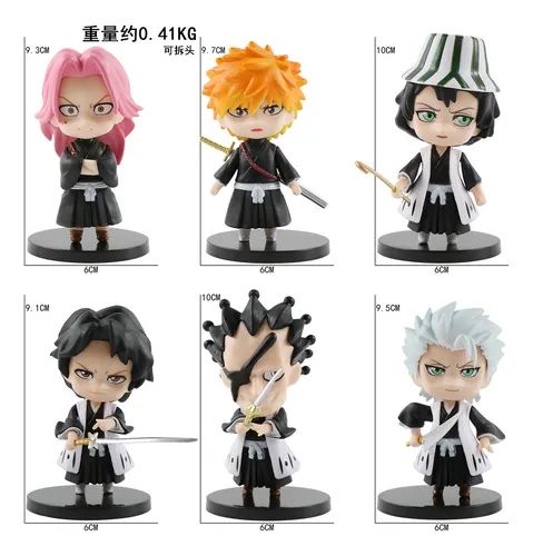 FIGURAS DE COLECCION BLEACH 6 PIEZAS 10 CM - 2