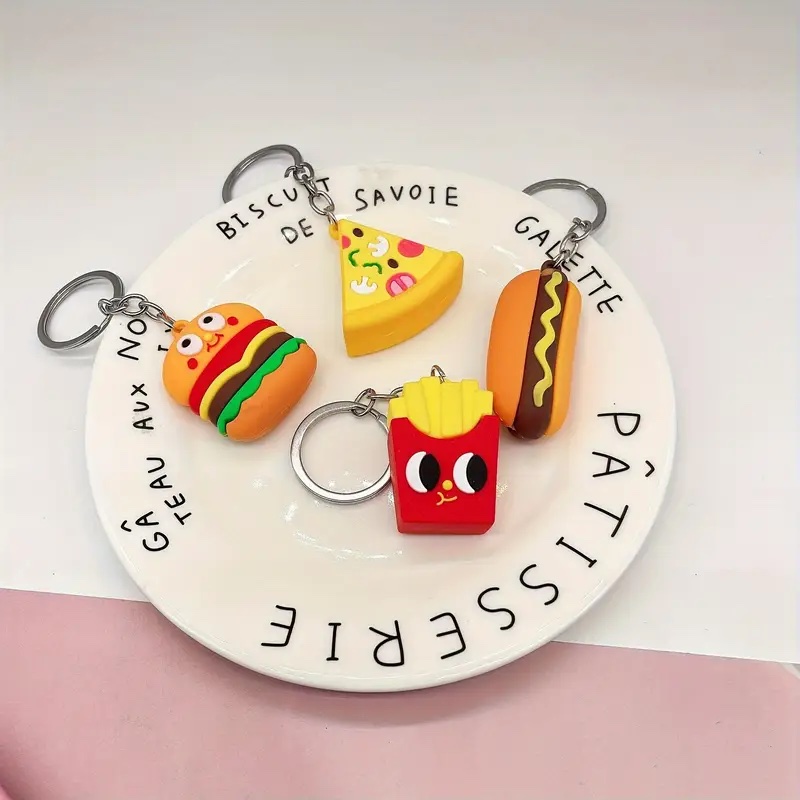 DOCENA DE LLAVEROS COMIDA CHATARRA PARA SORPRESA DE CUMPLEAÑOS - 6