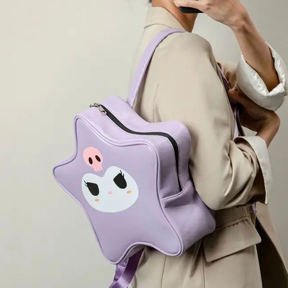 MOCHILA KUROMI ESTRELLA CUERO PU 37 CM - 5