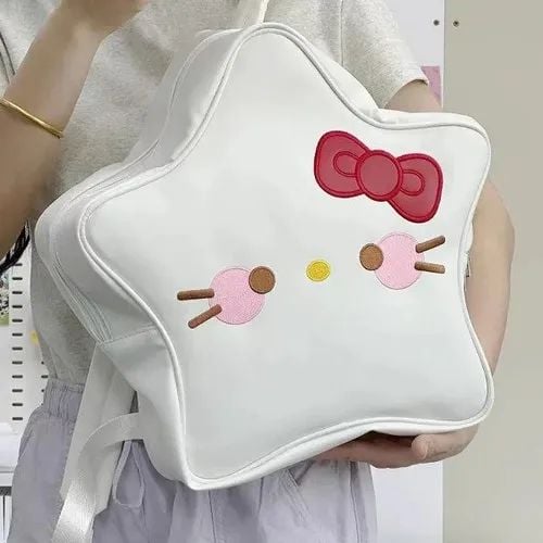 MOCHILA HELLO KITTY ESTRELLA CUERO PU 37 CM - 2