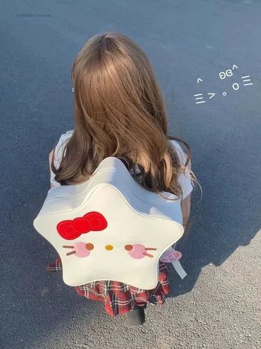 MOCHILA HELLO KITTY ESTRELLA CUERO PU 37 CM - 5