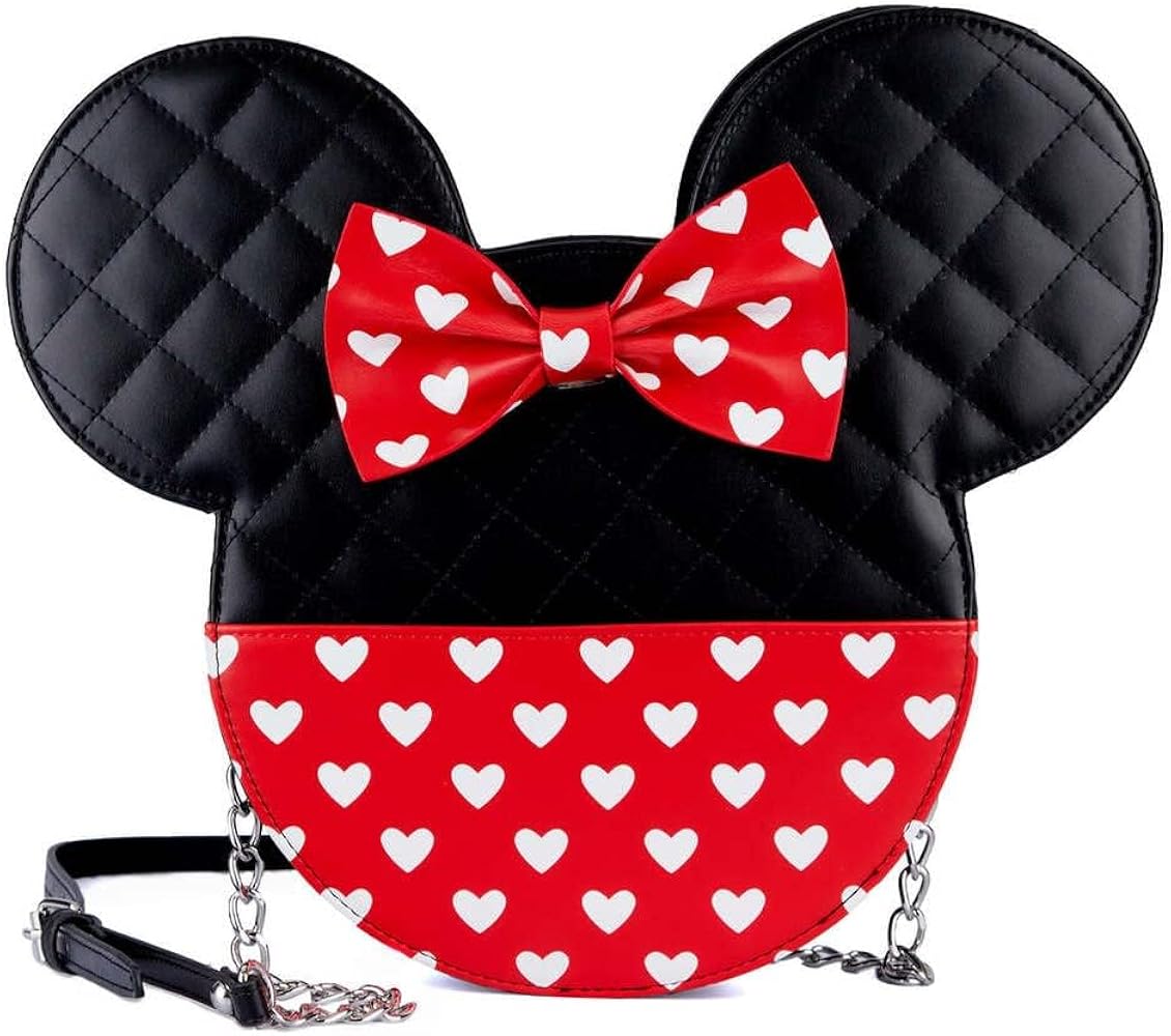 cartera minnie mickey mouse loungefly crossbody cuero pu - 1