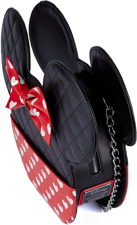 cartera minnie mickey mouse loungefly crossbody cuero pu - 3