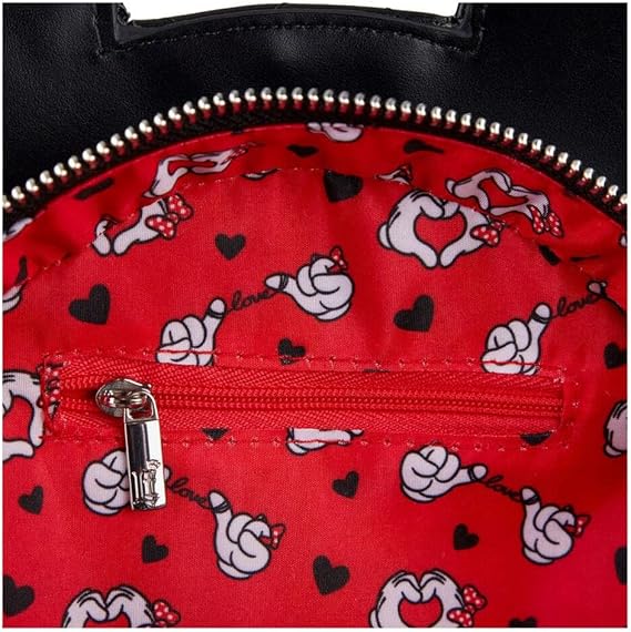 cartera minnie mickey mouse loungefly crossbody cuero pu - 5