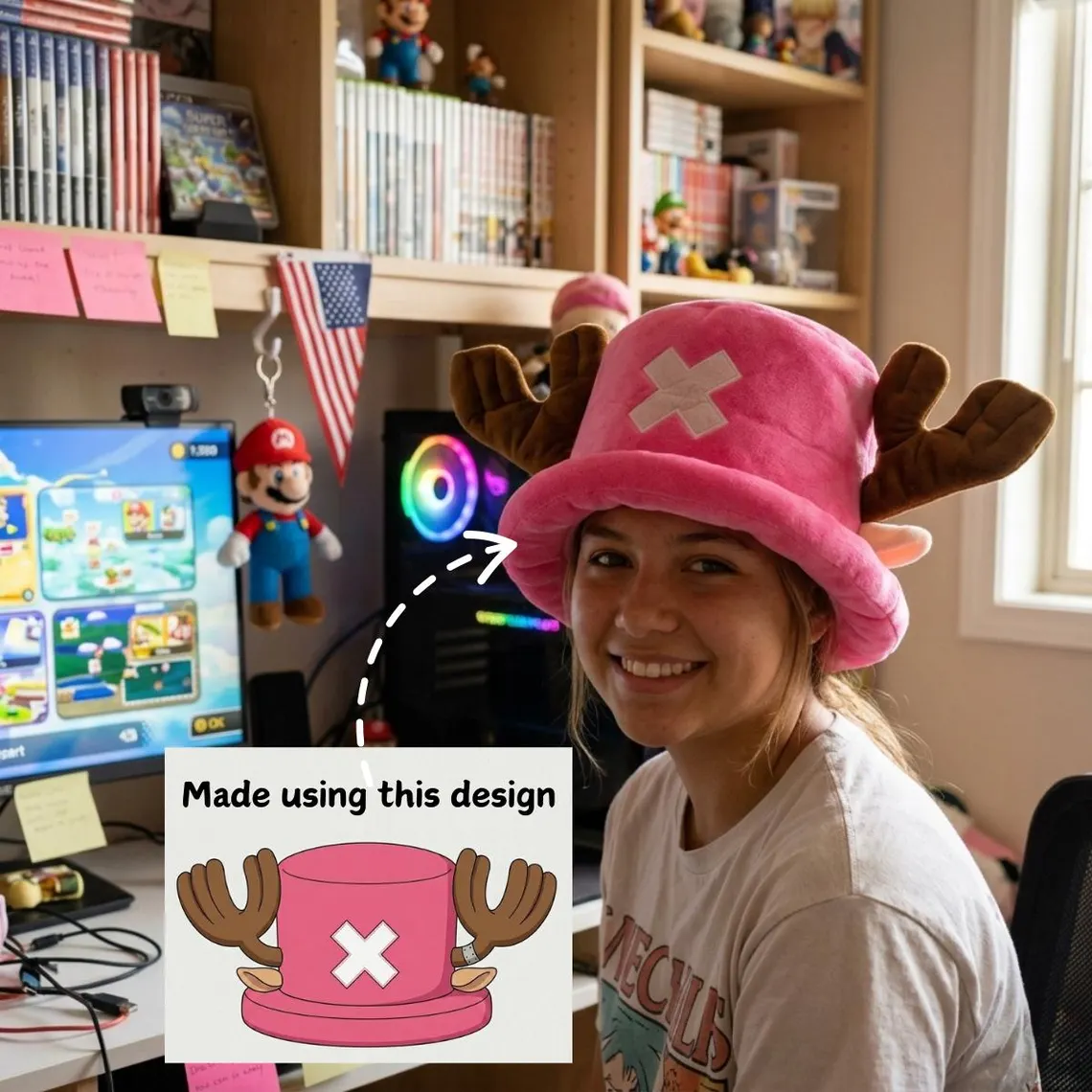 SOMBRERO CHOPPER ONE PIECE ROSADO - 2