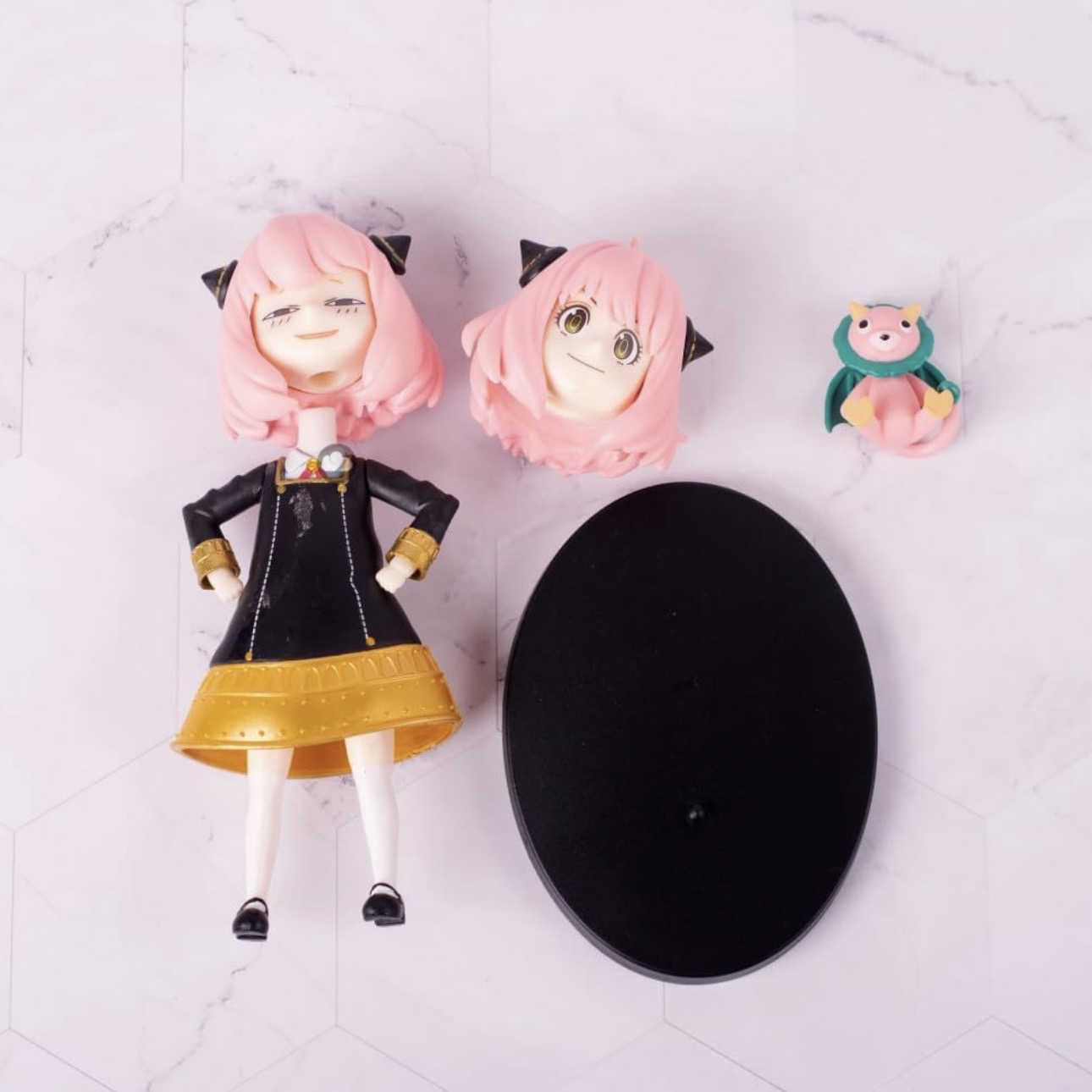 FIGURA DE COLECCIÓN ANYA FORGER – SPY X FAMILY 17 CM | INCLUYE CABEZAS INTERCAMBIABLES Y SEÑOR QUIMERA - 5