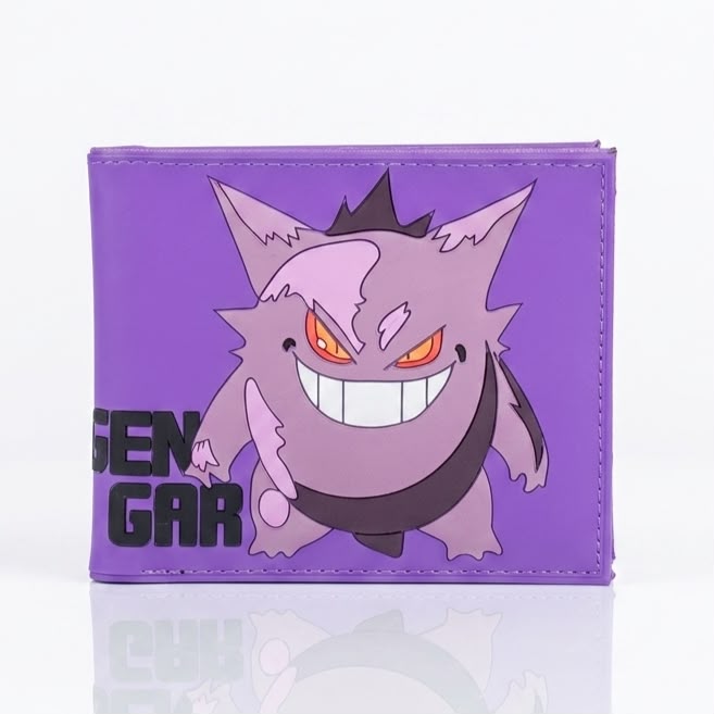 BILLETERA GENGAR POKÉMON DE CUERO PU CON EXTERIOR DE SILICONA - 1