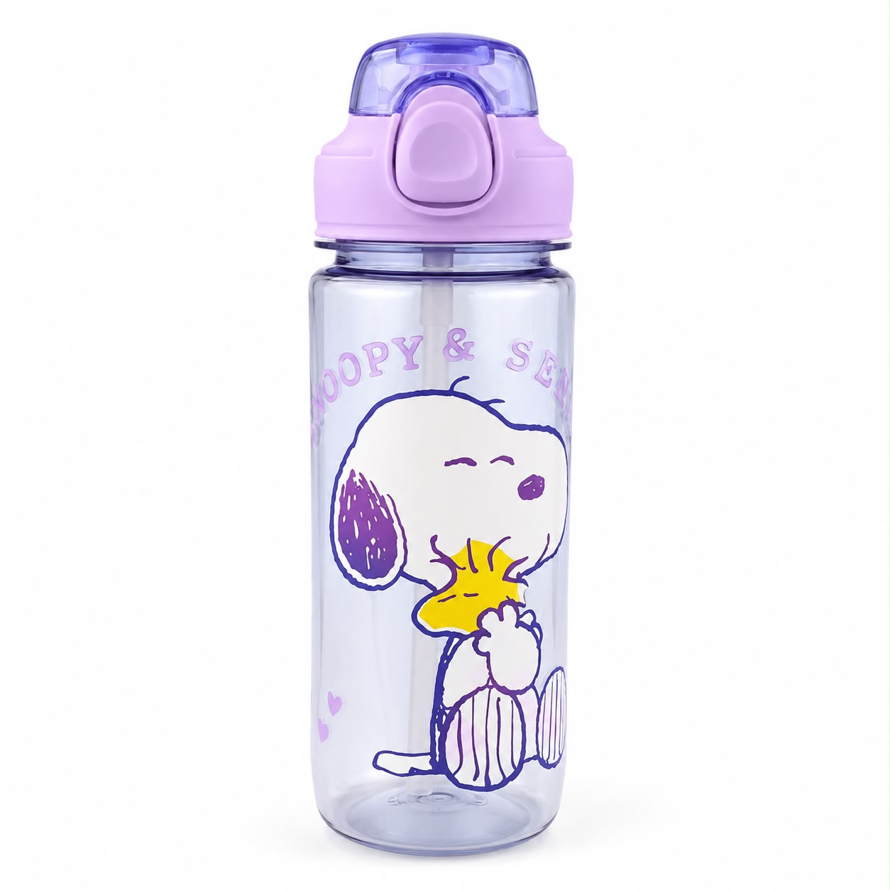 TOMATODO SNOOPY 750 ML CON SORBETE Y BOQUILLA DE SILICONA - 1