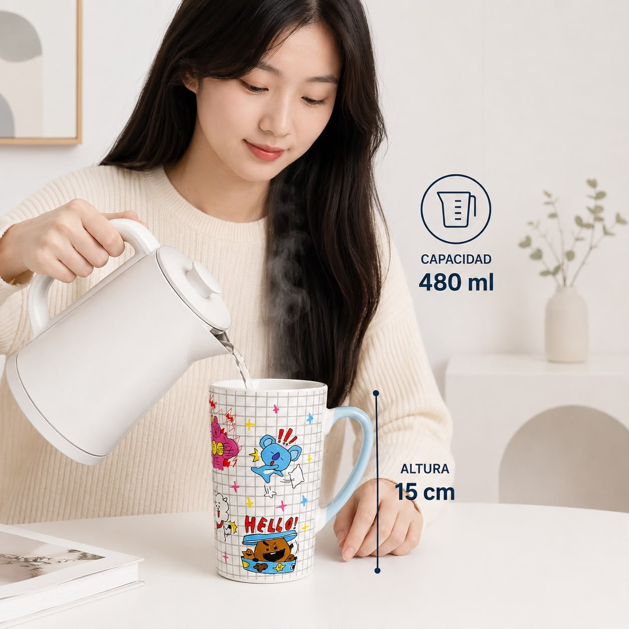 TAZA DE CERÁMICA BT21 BTS LINE FRIENDS 480 ML - 2